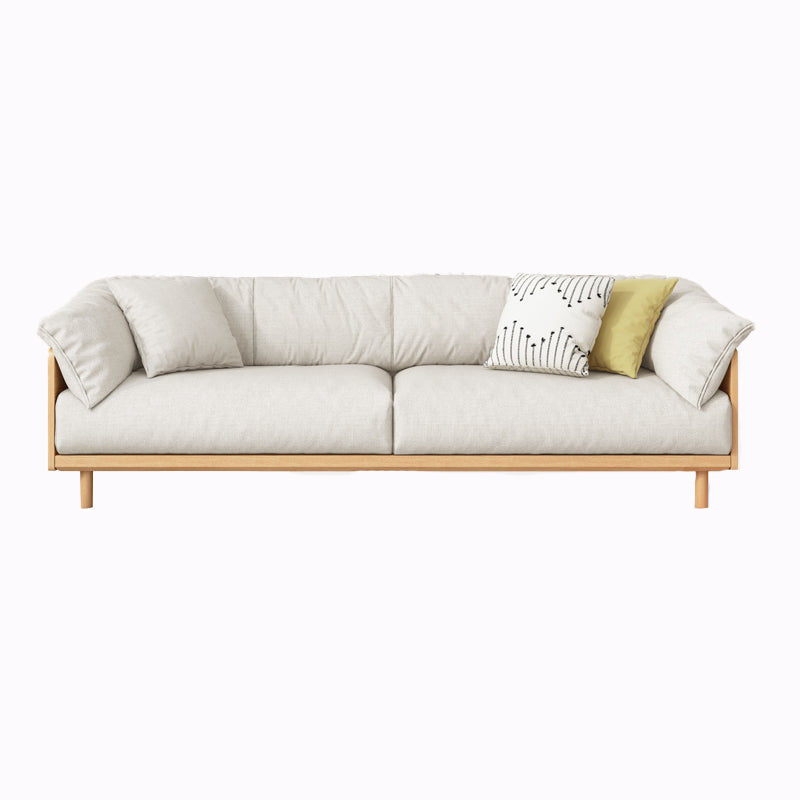 Modern Sofa Pillow Top Arm 33.4"W Sofa with 2 Pillows for Living Room 78.7"L x 33.5"W x 29.5"H Linen Clearhalo 'furn' 'furn_sofas' 'Furniture' 'furniture_sofas' 'Living Room Furniture' 'Sofa' 'sofas' 4982696
