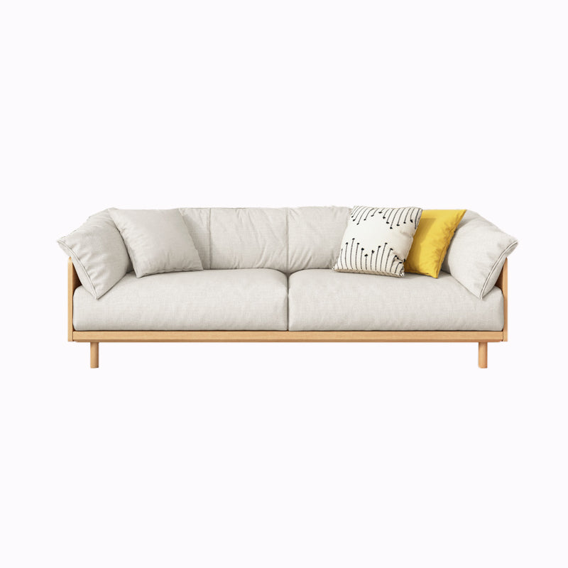 Modern Sofa Pillow Top Arm 33.4"W Sofa with 2 Pillows for Living Room 67"L x 33"W x 30"H Linen Clearhalo 'furn' 'furn_sofas' 'Furniture' 'furniture_sofas' 'Living Room Furniture' 'Sofa' 'sofas' 4982697