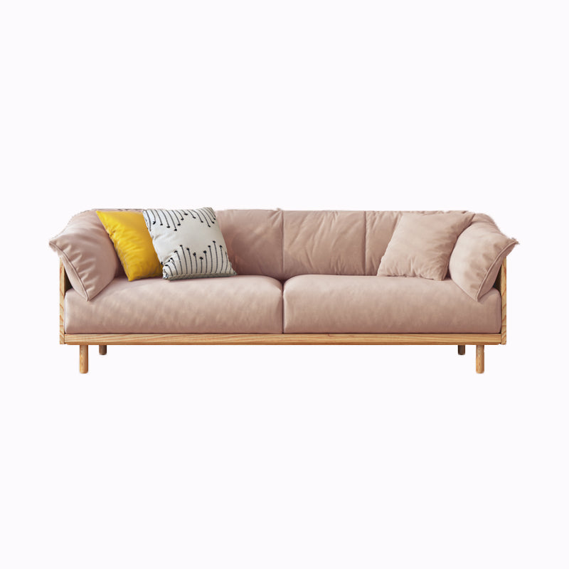 Modern Sofa Pillow Top Arm 33.4"W Sofa with 2 Pillows for Living Room 78.7"L x 33.5"W x 29.5"H Faux Leather Clearhalo 'furn' 'furn_sofas' 'Furniture' 'furniture_sofas' 'Living Room Furniture' 'Sofa' 'sofas' 4982700