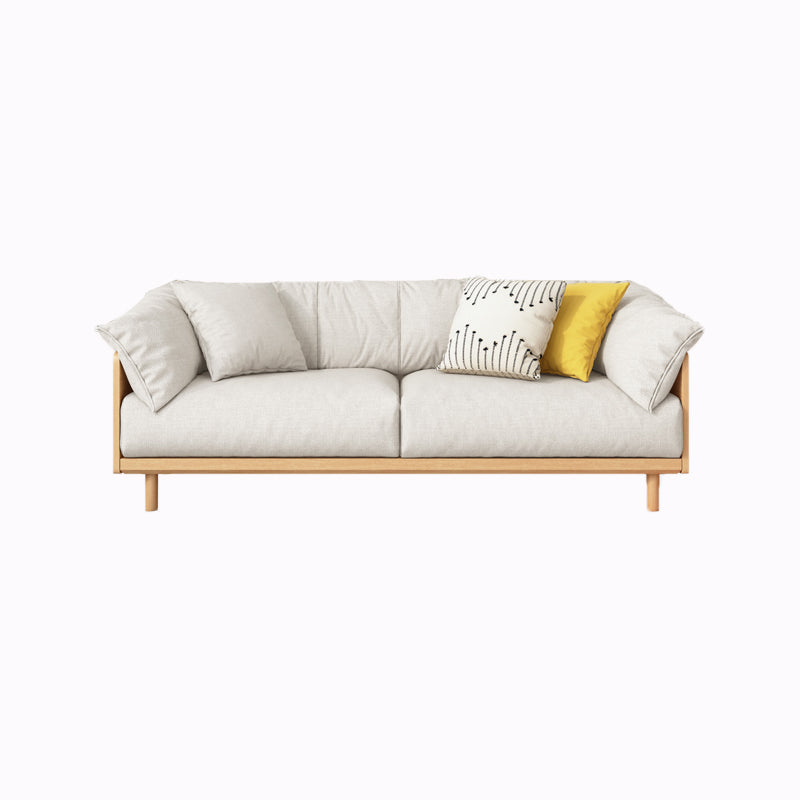 Modern Sofa Pillow Top Arm 33.4"W Sofa with 2 Pillows for Living Room 51.2"L x 33.5"W x 29.5"H Linen Clearhalo 'furn' 'furn_sofas' 'Furniture' 'furniture_sofas' 'Living Room Furniture' 'Sofa' 'sofas' 4982702