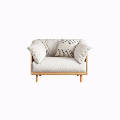 Modern Sofa Pillow Top Arm 33.4"W Sofa with 2 Pillows for Living Room 35.5"L x 33"W x 30"H Linen Clearhalo 'furn' 'furn_sofas' 'Furniture' 'furniture_sofas' 'Living Room Furniture' 'Sofa' 'sofas' 4982704