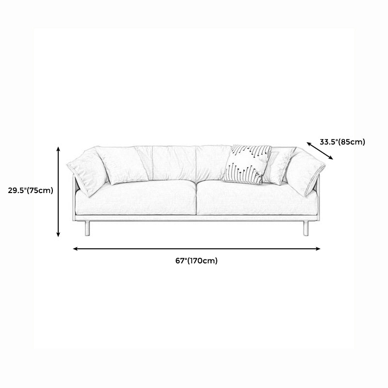 Modern Sofa Pillow Top Arm 33.4"W Sofa with 2 Pillows for Living Room Clearhalo 'furn' 'furn_sofas' 'Furniture' 'furniture_sofas' 'Living Room Furniture' 'Sofa' 'sofas' 4982716