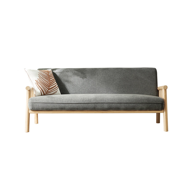 Loose Sofa Back Cotton Sofa 28.7"W with Pillow Top Arm for Living Room Dark Gray Clearhalo 'furn' 'furn_sofas' 'Furniture' 'furniture_sofas' 'Living Room Furniture' 'Sofa' 'sofas' 4982755