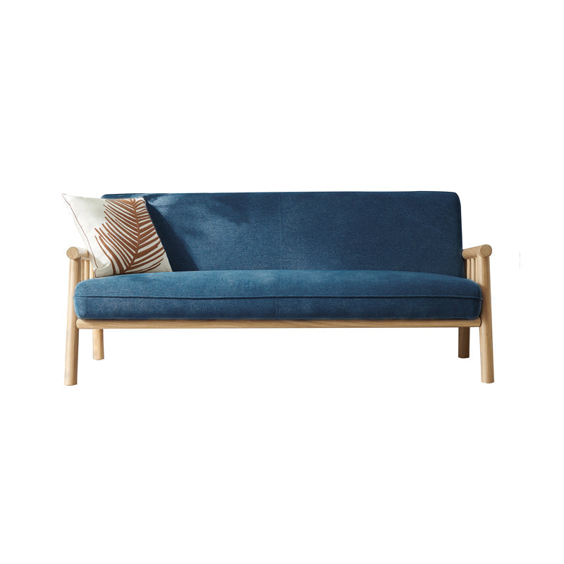 Loose Sofa Back Cotton Sofa 28.7"W with Pillow Top Arm for Living Room Blue Clearhalo 'furn' 'furn_sofas' 'Furniture' 'furniture_sofas' 'Living Room Furniture' 'Sofa' 'sofas' 4982758