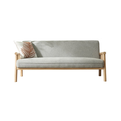 Loose Sofa Back Cotton Sofa 28.7"W with Pillow Top Arm for Living Room Light Gray Clearhalo 'furn' 'furn_sofas' 'Furniture' 'furniture_sofas' 'Living Room Furniture' 'Sofa' 'sofas' 4982764