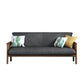 2-seats Faux Leather Rolled Arm Sofa 28.7"W with 2 Pillows Stain Resistant Sofa Grey Walnut Clearhalo 'furn' 'furn_sofas' 'Furniture' 'furniture_sofas' 'Living Room Furniture' 'Sofa' 'sofas' 4982800
