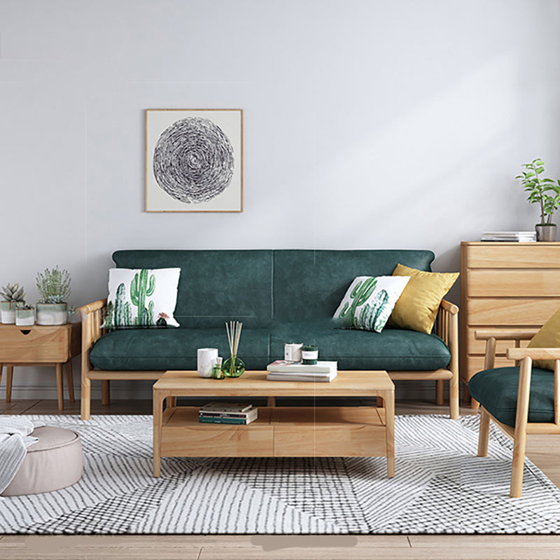 2-seats Faux Leather Rolled Arm Sofa 28.7"W with 2 Pillows Stain Resistant Sofa Clearhalo 'furn' 'furn_sofas' 'Furniture' 'furniture_sofas' 'Living Room Furniture' 'Sofa' 'sofas' 4982802