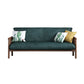 2-seats Faux Leather Rolled Arm Sofa 28.7"W with 2 Pillows Stain Resistant Sofa Green Walnut Clearhalo 'furn' 'furn_sofas' 'Furniture' 'furniture_sofas' 'Living Room Furniture' 'Sofa' 'sofas' 4982804