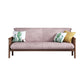 2-seats Faux Leather Rolled Arm Sofa 28.7"W with 2 Pillows Stain Resistant Sofa Pink Walnut Clearhalo 'furn' 'furn_sofas' 'Furniture' 'furniture_sofas' 'Living Room Furniture' 'Sofa' 'sofas' 4982807