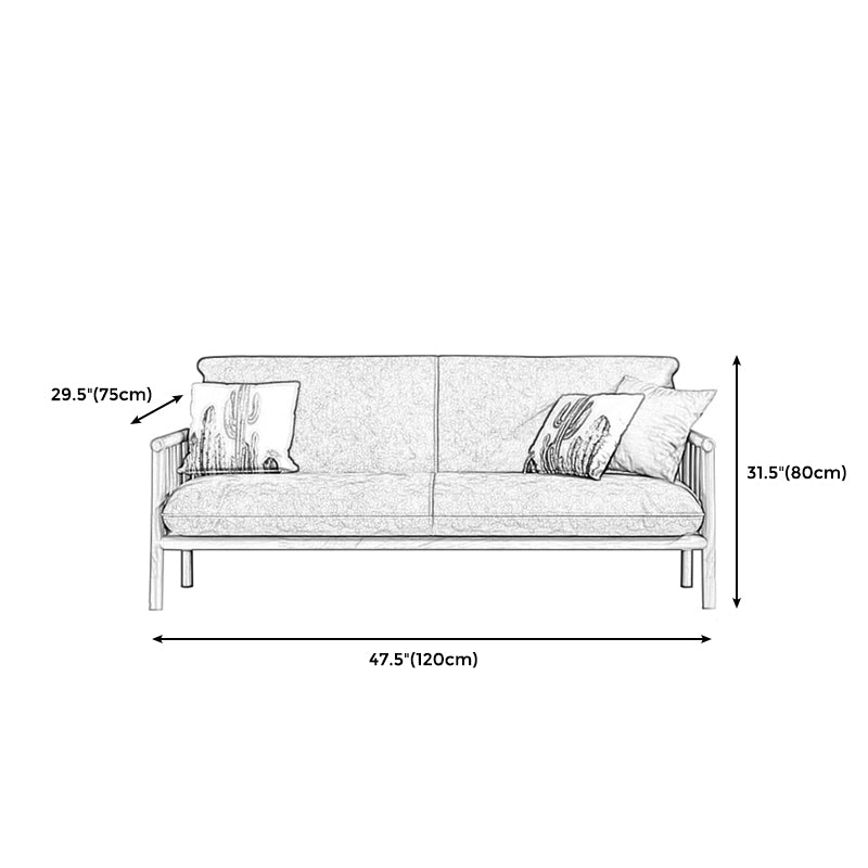 2-seats Faux Leather Rolled Arm Sofa 28.7"W with 2 Pillows Stain Resistant Sofa Clearhalo 'furn' 'furn_sofas' 'Furniture' 'furniture_sofas' 'Living Room Furniture' 'Sofa' 'sofas' 4982823
