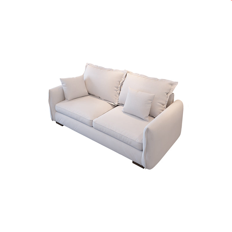 Modern Cushions Standard Sofa 35.43"High Square Arm Sofa, Beige 71"L x 35.5"W x 35.5"H Clearhalo 'furn' 'furn_sofas' 'Furniture' 'furniture_sofas' 'Living Room Furniture' 'Sofa' 'sofas' 4982825