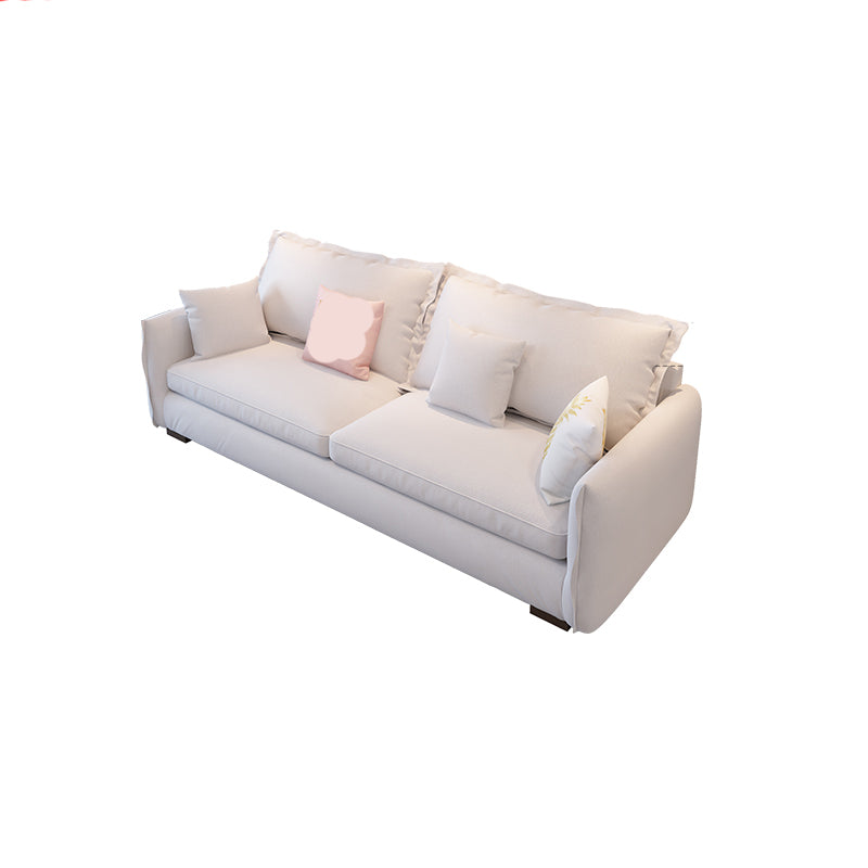Modern Cushions Standard Sofa 35.43"High Square Arm Sofa, Beige 83"L x 35.5"W x 35.5"H Clearhalo 'furn' 'furn_sofas' 'Furniture' 'furniture_sofas' 'Living Room Furniture' 'Sofa' 'sofas' 4982826