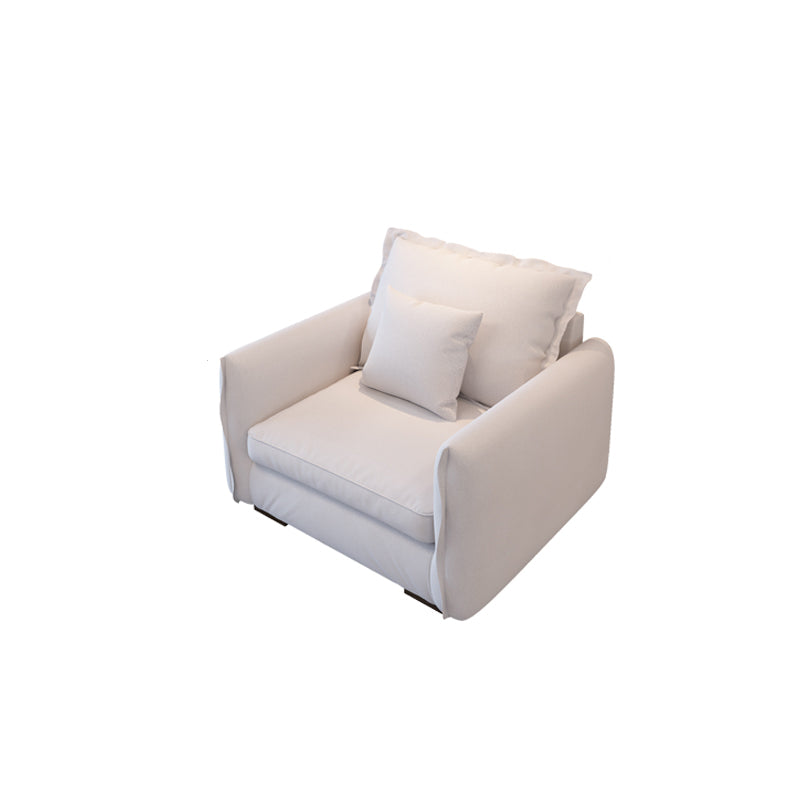Modern Cushions Standard Sofa 35.43"High Square Arm Sofa, Beige 47"L x 35.5"W x 35.5"H Clearhalo 'furn' 'furn_sofas' 'Furniture' 'furniture_sofas' 'Living Room Furniture' 'Sofa' 'sofas' 4982834