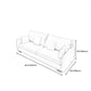 Modern Cushions Standard Sofa 35.43"High Square Arm Sofa, Beige Clearhalo 'furn' 'furn_sofas' 'Furniture' 'furniture_sofas' 'Living Room Furniture' 'Sofa' 'sofas' 4982840