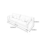 Modern Cushions Standard Sofa 35.43"High Square Arm Sofa, Beige Clearhalo 'furn' 'furn_sofas' 'Furniture' 'furniture_sofas' 'Living Room Furniture' 'Sofa' 'sofas' 4982841