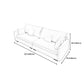 Modern Cushions Standard Sofa 35.43"High Square Arm Sofa, Beige Clearhalo 'furn' 'furn_sofas' 'Furniture' 'furniture_sofas' 'Living Room Furniture' 'Sofa' 'sofas' 4982842