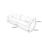 Modern Cushions Standard Sofa 35.43"High Square Arm Sofa, Beige Clearhalo 'furn' 'furn_sofas' 'Furniture' 'furniture_sofas' 'Living Room Furniture' 'Sofa' 'sofas' 4982845