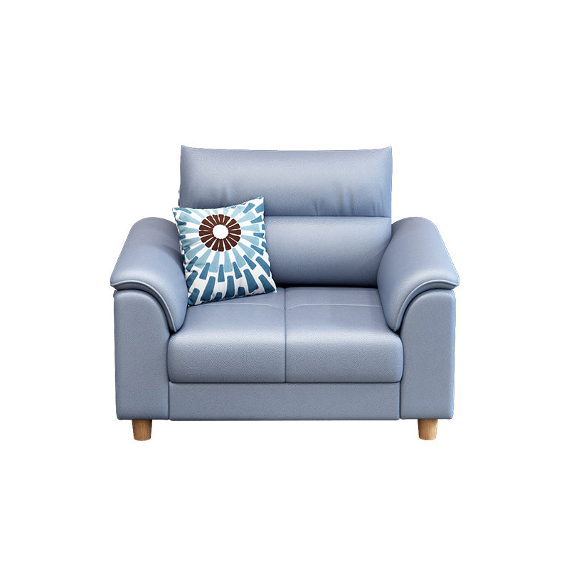 Beige Contemporary Biscuit Back Sofa 33.46"High Pillow Top Arm Sofa 35"L x 31.5"W x 33"H Clearhalo 'furn' 'furn_sofas' 'Furniture' 'furniture_sofas' 'Living Room Furniture' 'Sofa' 'sofas' 4982868