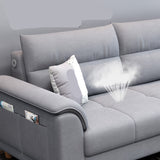 Beige Contemporary Biscuit Back Sofa 33.46"High Pillow Top Arm Sofa Clearhalo 'furn' 'furn_sofas' 'Furniture' 'furniture_sofas' 'Living Room Furniture' 'Sofa' 'sofas' 4982874
