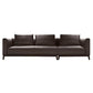 31" High Contemporary Square Arm Standard Sofa with Cushions for Living Room, Dark Brown 106"L x 35.5"W x 31.5"H Clearhalo 'furn' 'furn_sofas' 'Furniture' 'furniture_sofas' 'Living Room Furniture' 'Sofa' 'sofas' 4982884