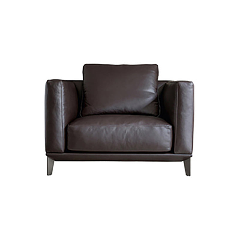 31" High Contemporary Square Arm Standard Sofa with Cushions for Living Room, Dark Brown Clearhalo 'furn' 'furn_sofas' 'Furniture' 'furniture_sofas' 'Living Room Furniture' 'Sofa' 'sofas' 4982887