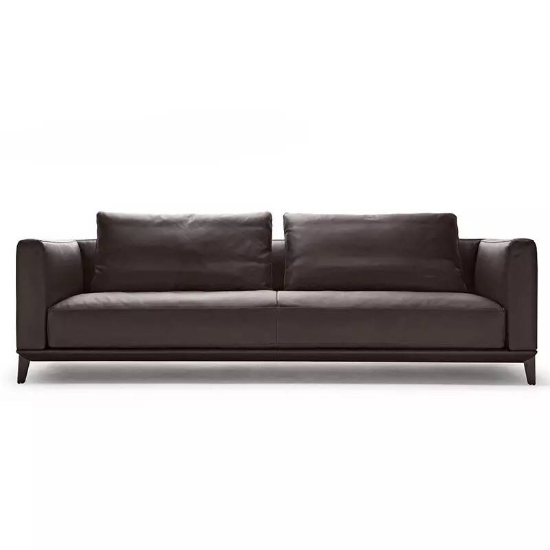 31" High Contemporary Square Arm Standard Sofa with Cushions for Living Room, Dark Brown Clearhalo 'furn' 'furn_sofas' 'Furniture' 'furniture_sofas' 'Living Room Furniture' 'Sofa' 'sofas' 4982889