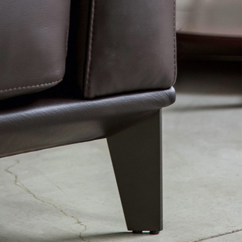 31" High Contemporary Square Arm Standard Sofa with Cushions for Living Room, Dark Brown Clearhalo 'furn' 'furn_sofas' 'Furniture' 'furniture_sofas' 'Living Room Furniture' 'Sofa' 'sofas' 4982894