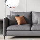 Grey Faux Leather Contemporary Square Arm Standard Sofa for Living Room, Apartment Clearhalo 'furn' 'furn_sofas' 'Furniture' 'furniture_sofas' 'Living Room Furniture' 'Sofa' 'sofas' 4982948