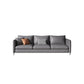 Grey Faux Leather Contemporary Square Arm Standard Sofa for Living Room, Apartment Clearhalo 'furn' 'furn_sofas' 'Furniture' 'furniture_sofas' 'Living Room Furniture' 'Sofa' 'sofas' 4982950