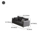 Grey Faux Leather Contemporary Square Arm Standard Sofa for Living Room, Apartment Clearhalo 'furn' 'furn_sofas' 'Furniture' 'furniture_sofas' 'Living Room Furniture' 'Sofa' 'sofas' 4982953