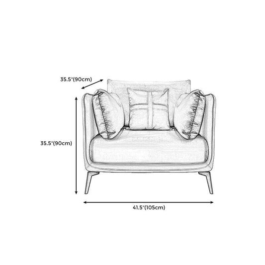 Urban Faux Leather Square Arm Sofa/Sectional for Apartment, Living Room Clearhalo 'furn' 'furn_sectionals' 'Furniture' 'furniture_sectionals' 'Living Room Furniture' 'Sectionals' 4982974
