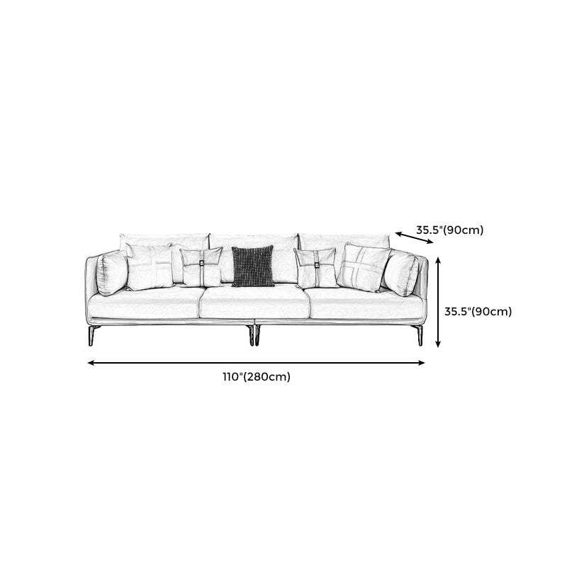 Urban Faux Leather Square Arm Sofa/Sectional for Apartment, Living Room Clearhalo 'furn' 'furn_sectionals' 'Furniture' 'furniture_sectionals' 'Living Room Furniture' 'Sectionals' 4982978