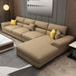 Pillow Top Arm Sectional Contemporary Sectional with Removable Cushions for Living Room Brown Linen Clearhalo 'furn' 'furn_sectionals' 'Furniture' 'furniture_sectionals' 'Living Room Furniture' 'Sectionals' 4983005