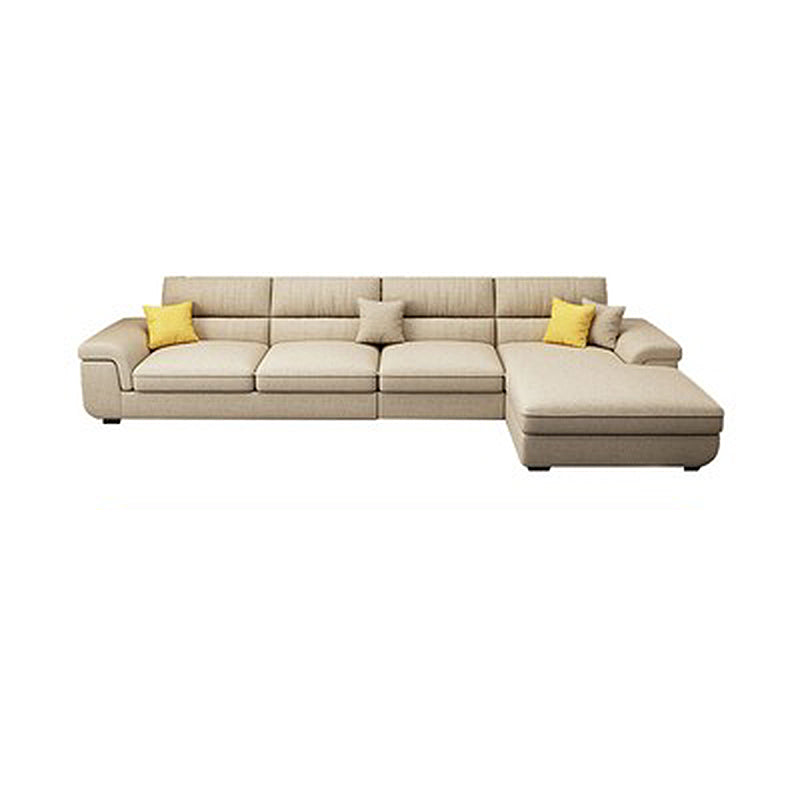 Pillow Top Arm Sectional Contemporary Sectional with Removable Cushions for Living Room Clearhalo 'furn' 'furn_sectionals' 'Furniture' 'furniture_sectionals' 'Living Room Furniture' 'Sectionals' 4983007