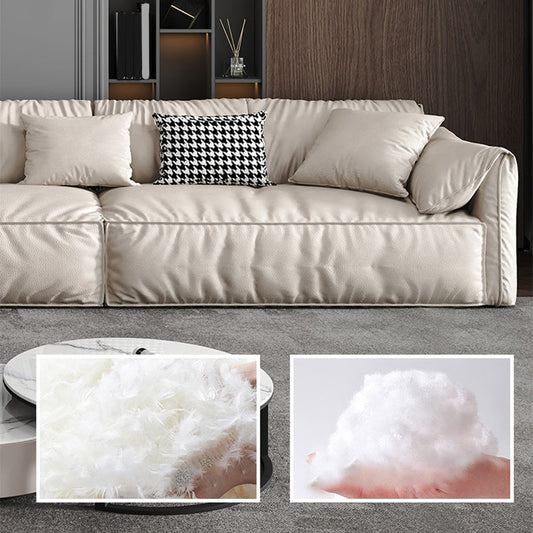 Pillow Top Arm Sectionals 31.5"High Tight Back Sofa with Chaise,White Clearhalo 'furn' 'furn_sectionals' 'Furniture' 'furniture_sectionals' 'Living Room Furniture' 'Sectionals' 4983105