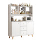 Modern 3-Drawer Dining Server Manufactured Wood and Solid Wood Server with Door 39"L x 12"W x 61"H White Clearhalo 'buffet_sideboard' 'Buffets & Sideboards' 'furn' 'furn_buffet_sideboard' 'Furniture' 'furniture_buffet_sideboard' 'Kitchen & Dining Furniture' 4983115