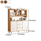 Modern 3-Drawer Dining Server Manufactured Wood and Solid Wood Server with Door Clearhalo 'buffet_sideboard' 'Buffets & Sideboards' 'furn' 'furn_buffet_sideboard' 'Furniture' 'furniture_buffet_sideboard' 'Kitchen & Dining Furniture' 4983130