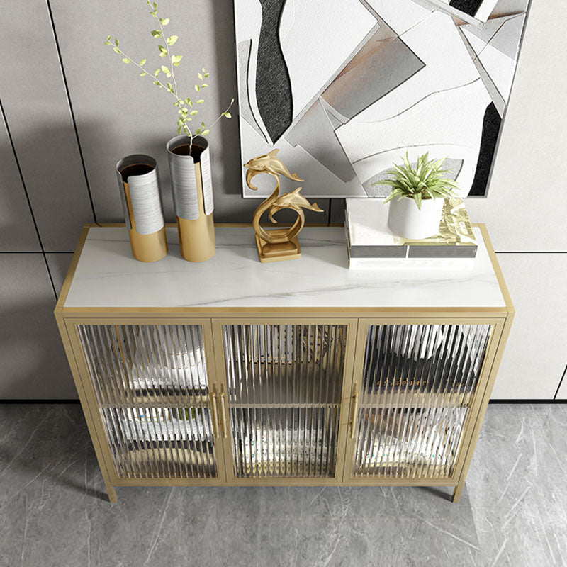 33.43"H Sideboard Modern Style Dining Server with Cabinets for Kitchen and Dining Room Clearhalo 'buffet_sideboard' 'Buffets & Sideboards' 'furn' 'furn_buffet_sideboard' 'Furniture' 'furniture_buffet_sideboard' 'Kitchen & Dining Furniture' 4983145