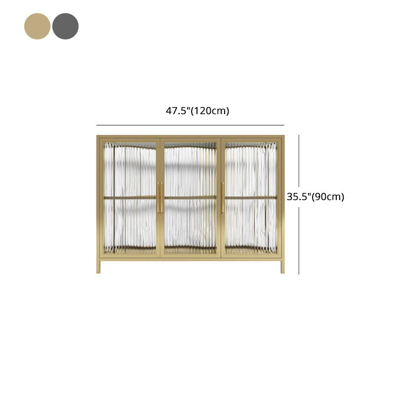 33.43"H Sideboard Modern Style Dining Server with Cabinets for Kitchen and Dining Room Clearhalo 'buffet_sideboard' 'Buffets & Sideboards' 'furn' 'furn_buffet_sideboard' 'Furniture' 'furniture_buffet_sideboard' 'Kitchen & Dining Furniture' 4983148