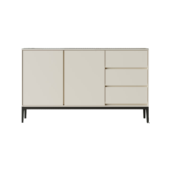 Contemporary Stone Sideboard 3-Drawer and 2-Door Dining Room Sideboard Clearhalo 'buffet_sideboard' 'Buffets & Sideboards' 'furn' 'furn_buffet_sideboard' 'Furniture' 'furniture_buffet_sideboard' 'Kitchen & Dining Furniture' 4983159