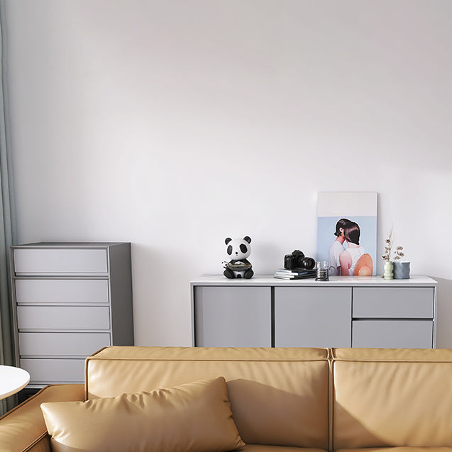 Contemporary Stone Sideboard 3-Drawer and 2-Door Dining Room Sideboard Clearhalo 'buffet_sideboard' 'Buffets & Sideboards' 'furn' 'furn_buffet_sideboard' 'Furniture' 'furniture_buffet_sideboard' 'Kitchen & Dining Furniture' 4983166