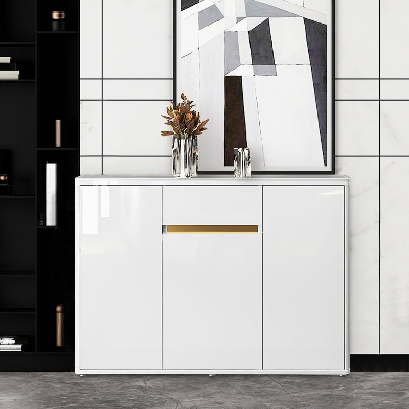 33.86"H Sideboard Modern Style White Dining Server for Kitchen and Dining Room Clearhalo 'buffet_sideboard' 'Buffets & Sideboards' 'furn' 'furn_buffet_sideboard' 'Furniture' 'furniture_buffet_sideboard' 'Kitchen & Dining Furniture' 4983173