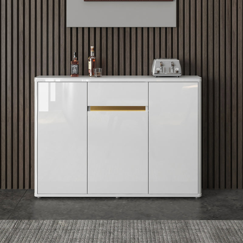 33.86"H Sideboard Modern Style White Dining Server for Kitchen and Dining Room Clearhalo 'buffet_sideboard' 'Buffets & Sideboards' 'furn' 'furn_buffet_sideboard' 'Furniture' 'furniture_buffet_sideboard' 'Kitchen & Dining Furniture' 4983175
