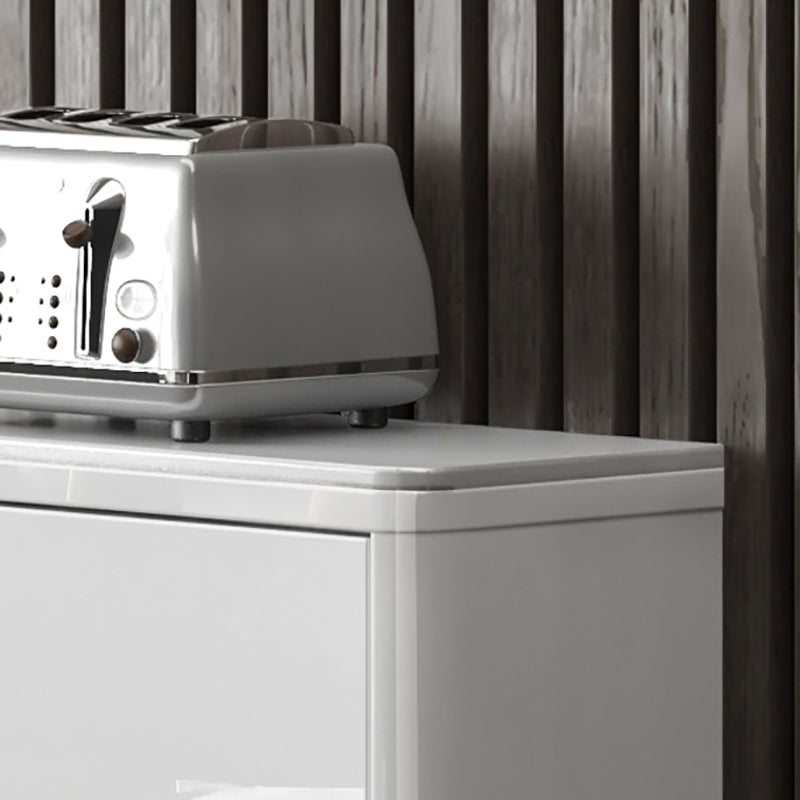 33.86"H Sideboard Modern Style White Dining Server for Kitchen and Dining Room Clearhalo 'buffet_sideboard' 'Buffets & Sideboards' 'furn' 'furn_buffet_sideboard' 'Furniture' 'furniture_buffet_sideboard' 'Kitchen & Dining Furniture' 4983178