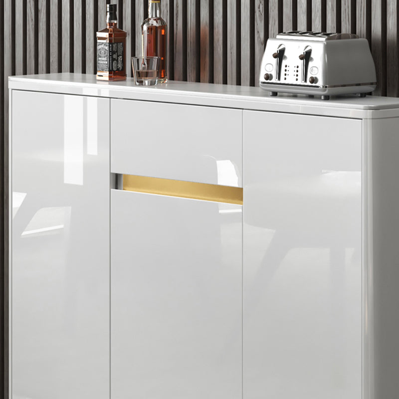 33.86"H Sideboard Modern Style White Dining Server for Kitchen and Dining Room Clearhalo 'buffet_sideboard' 'Buffets & Sideboards' 'furn' 'furn_buffet_sideboard' 'Furniture' 'furniture_buffet_sideboard' 'Kitchen & Dining Furniture' 4983179