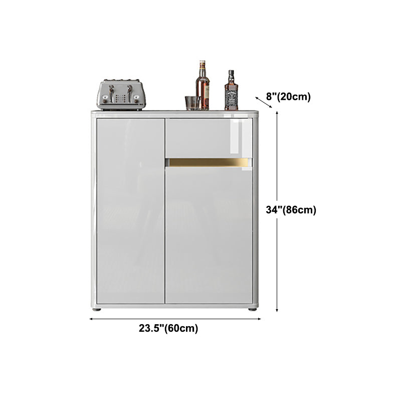 33.86"H Sideboard Modern Style White Dining Server for Kitchen and Dining Room Clearhalo 'buffet_sideboard' 'Buffets & Sideboards' 'furn' 'furn_buffet_sideboard' 'Furniture' 'furniture_buffet_sideboard' 'Kitchen & Dining Furniture' 4983183