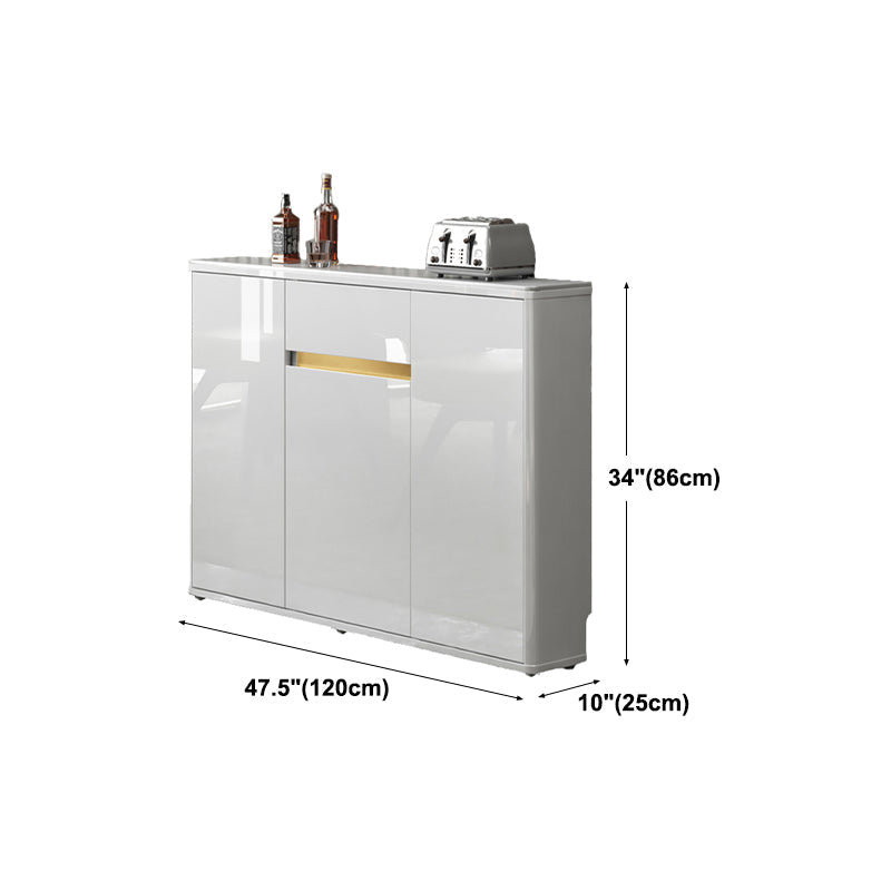 33.86"H Sideboard Modern Style White Dining Server for Kitchen and Dining Room Clearhalo 'buffet_sideboard' 'Buffets & Sideboards' 'furn' 'furn_buffet_sideboard' 'Furniture' 'furniture_buffet_sideboard' 'Kitchen & Dining Furniture' 4983190