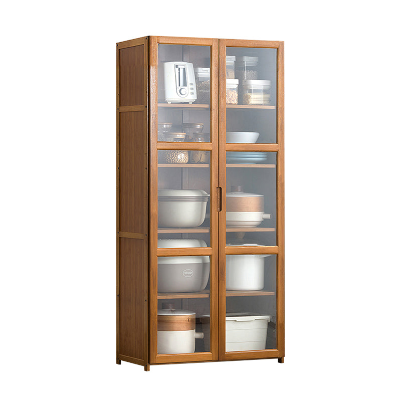 Modern Wood Sideboard Table 30-inch Sideboard in Brown for Kitchen 23.6"L x 11.8"W x 50"H Clearhalo 'buffet_sideboard' 'Buffets & Sideboards' 'Furniture' 'furniture_buffet_sideboard' 'Kitchen & Dining Furniture' 4983206