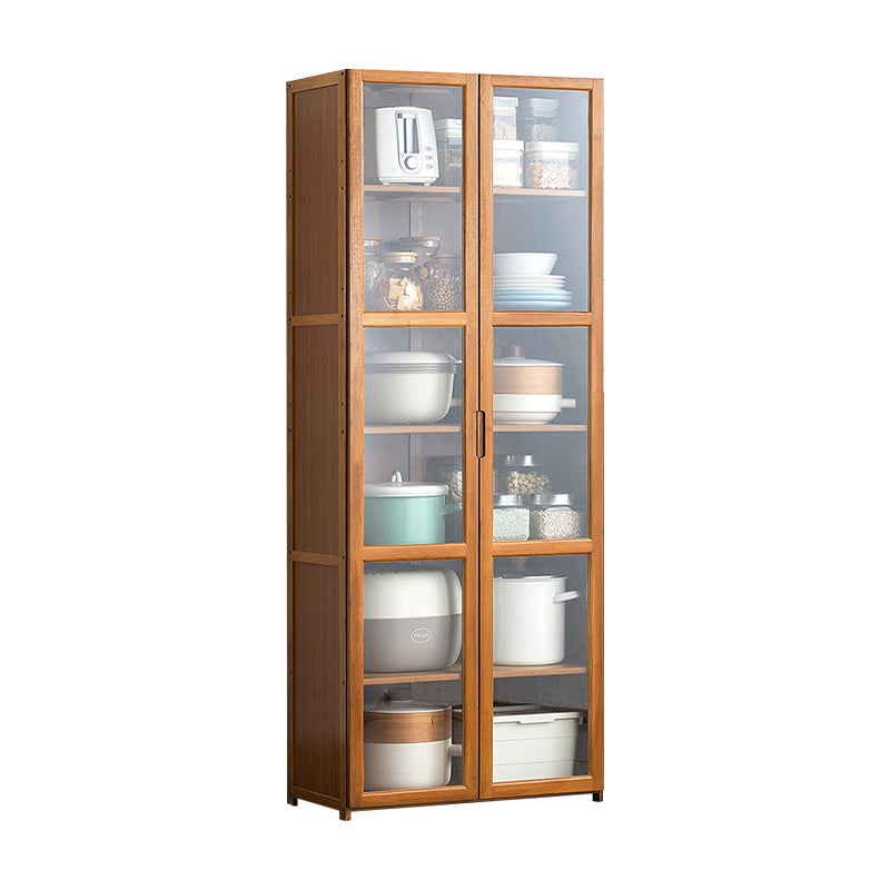 Modern Wood Sideboard Table 30-inch Sideboard in Brown for Kitchen 23.6"L x 11.8"W x 59.1"H Clearhalo 'buffet_sideboard' 'Buffets & Sideboards' 'Furniture' 'furniture_buffet_sideboard' 'Kitchen & Dining Furniture' 4983208