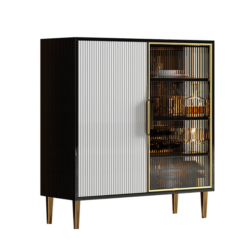 Contemporary Stone Sideboard Dining Room Adjustable Shelves Sideboard 39"L x 14"W x 37"H Stone Clearhalo 'buffet_sideboard' 'Buffets & Sideboards' 'furn' 'furn_buffet_sideboard' 'Furniture' 'furniture_buffet_sideboard' 'Kitchen & Dining Furniture' 4983222